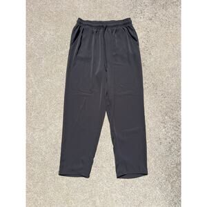 Melloday Pants Women Size XL Black Straight Leg Pull On Elastic Waist Pockets‎